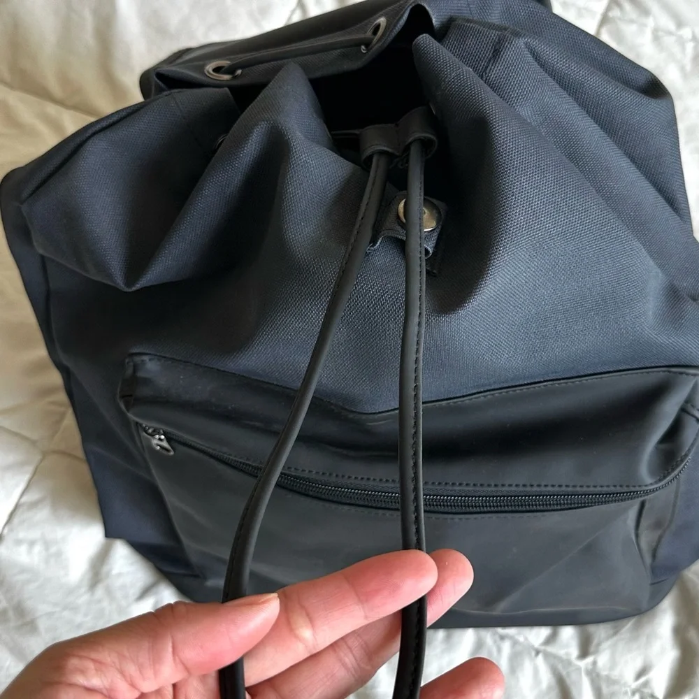 YVES SAINT LAURENT Parfums Backpack Travel Carry-On Sporty Navy Blue Nylon YSL